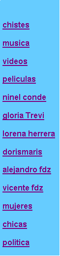 Cuadro de texto: chistesmusicavideospeliculasninel condegloria Trevilorena herreradorismarisalejandro fdzvicente fdzmujereschicaspolitica